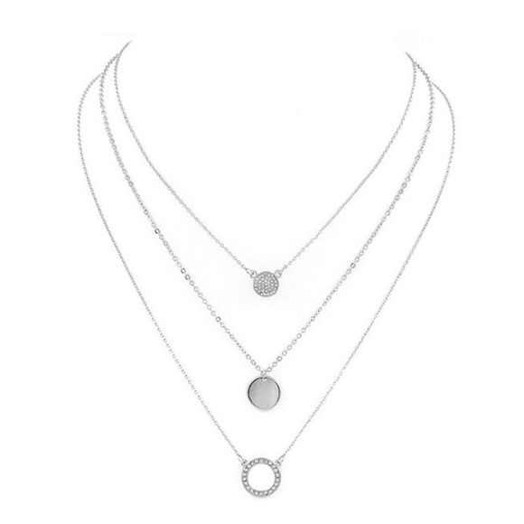 Jewelry - Last ☝️ Layered Coin/Rhinestone Necklace